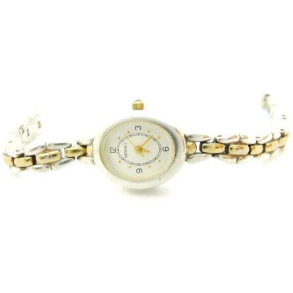 Monet Watch Quartz Analog New Battery Silver-Tone Link Bracelet Woman's Vintage - Picture 8 of 10